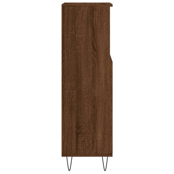 vidaXL Baderomsskap brun eik 30x30x100 cm konstruert tre