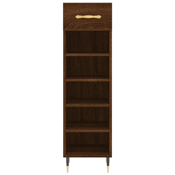 vidaXL skoreol 30x35x105 cm konstrueret træ brun egetræsfarve
