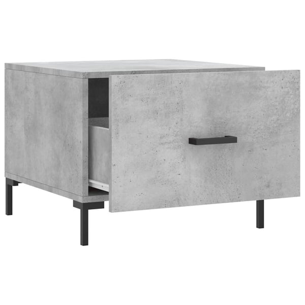vidaXL Salongbord 2 stk betonggrå 50x50x40 cm konstruert tre