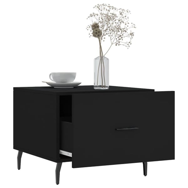vidaXL sofaborde 2 stk. 50x50x40 cm konstrueret træ sort
