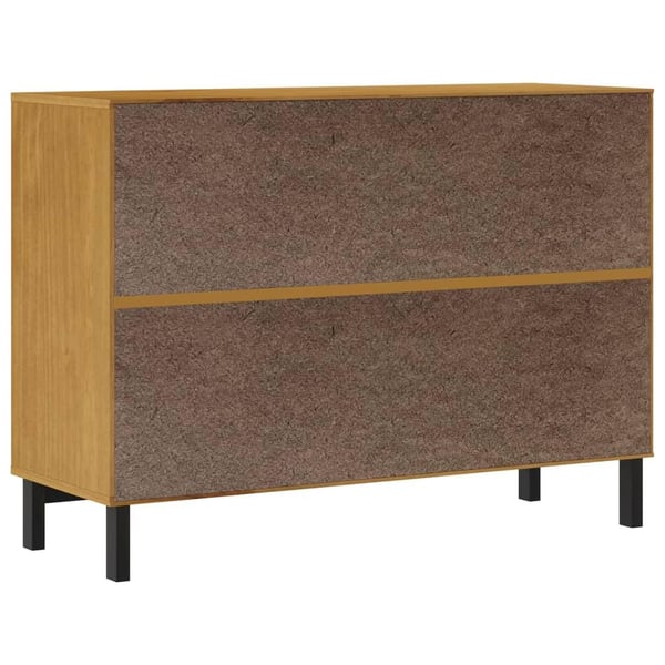 vidaXL kommode FLAM 110x40x80 cm massivt fyrretræ