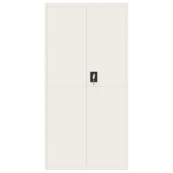 vidaXL Arkivskap hvit 90x40x180 cm stål