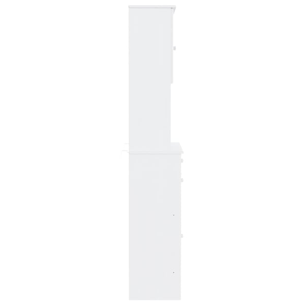 vidaXL Highboard ALTA hvit 77x35x188 cm heltre furu