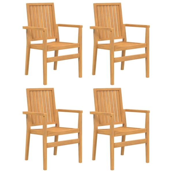 vidaXL Hagespisegruppe 5 deler heltre teak