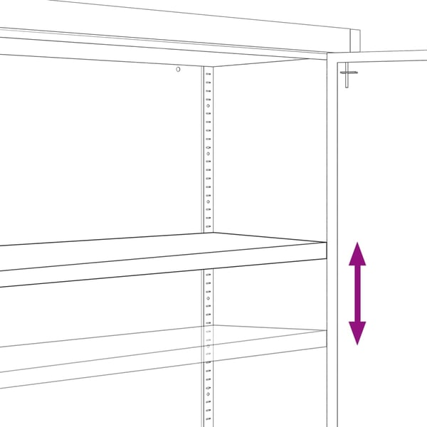 vidaXL Arkivskap antrasitt 90x40x70 cm stål