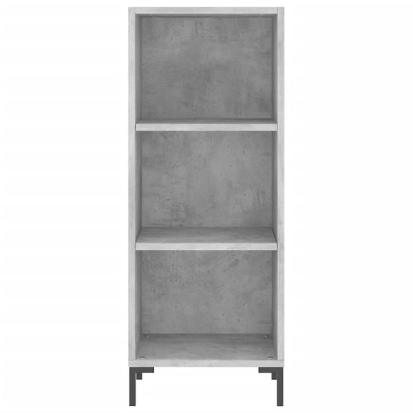 vidaXL Kaappi betoninharmaa 34,5x34x180 cm tekninen puu