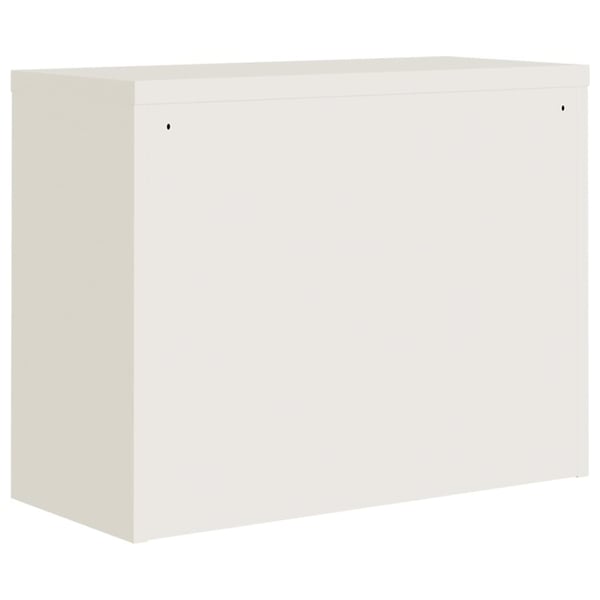 vidaXL Arkivskap hvit 90x40x70 cm stål