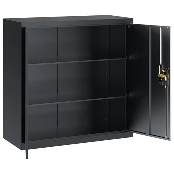 vidaXL Arkivskap antrasitt 90x40x90 cm stål