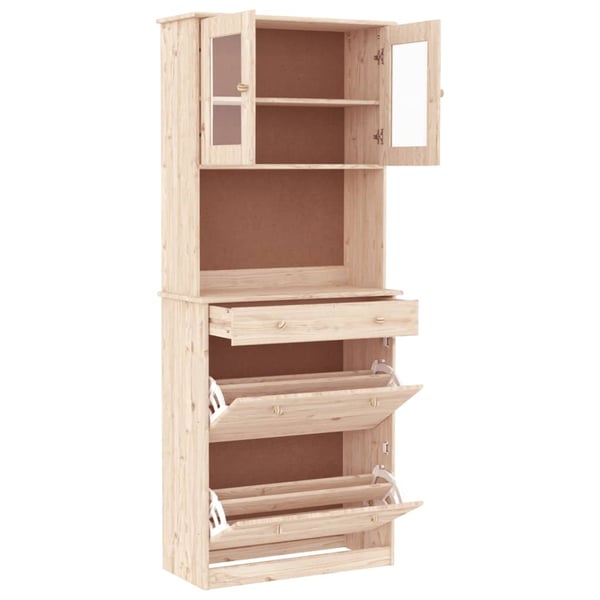 vidaXL Highboard ALTA 77x35x188 cm heltre furu