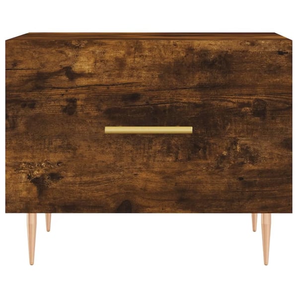 vidaXL Salongbord 2 stk røkt eik 50x50x40 cm konstruert tre
