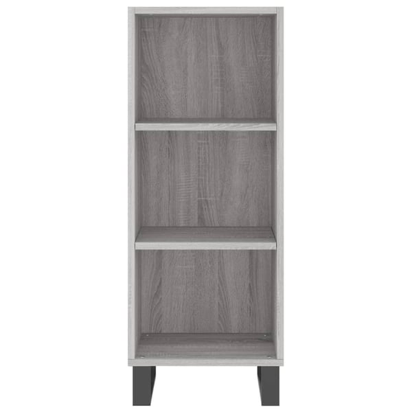 vidaXL Highboard grå sonoma 34,5x34x180 cm konstruert tre