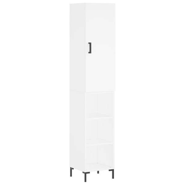 vidaXL Highboard hvit 34,5x34x180 cm konstruert tre