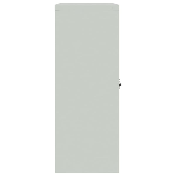 vidaXL Arkivskap lysegrå 90x40x105 cm stål