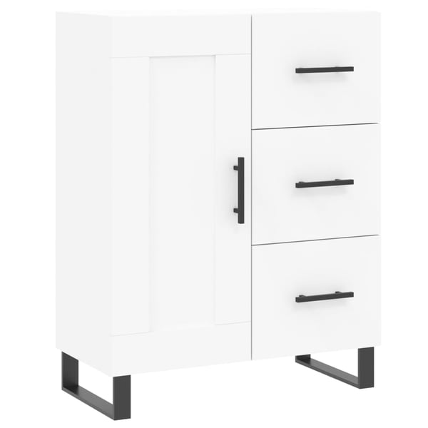 vidaXL Highboard hvit 69,5x34x180 cm konstruert tre