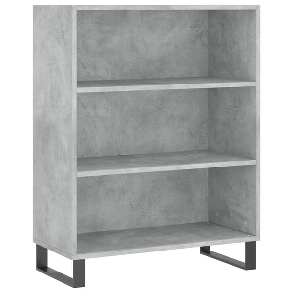 vidaXL Highboard betonggrå 69,5x34x180 cm konstruert tre