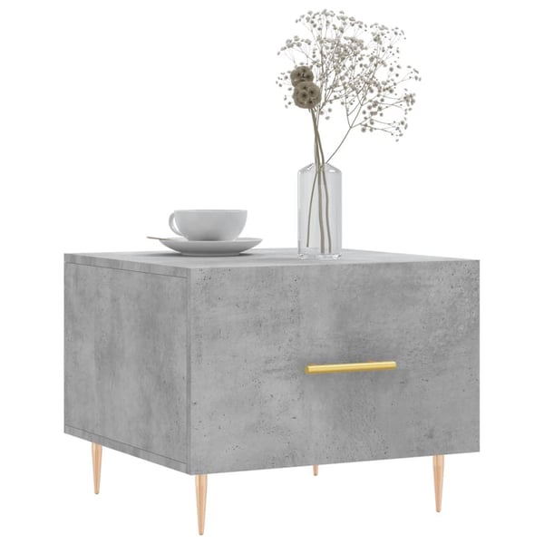 vidaXL Salongbord 2 stk betonggrå 50x50x40 cm konstruert tre