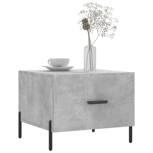 vidaXL Salongbord 2 stk betonggrå 50x50x40 cm konstruert tre