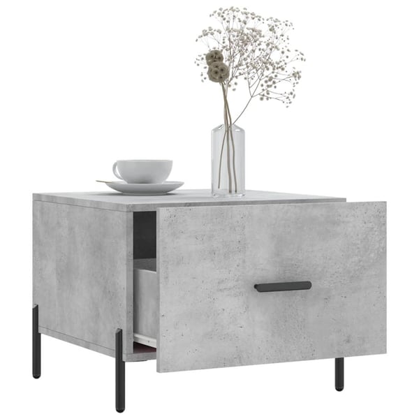 vidaXL Salongbord 2 stk betonggrå 50x50x40 cm konstruert tre