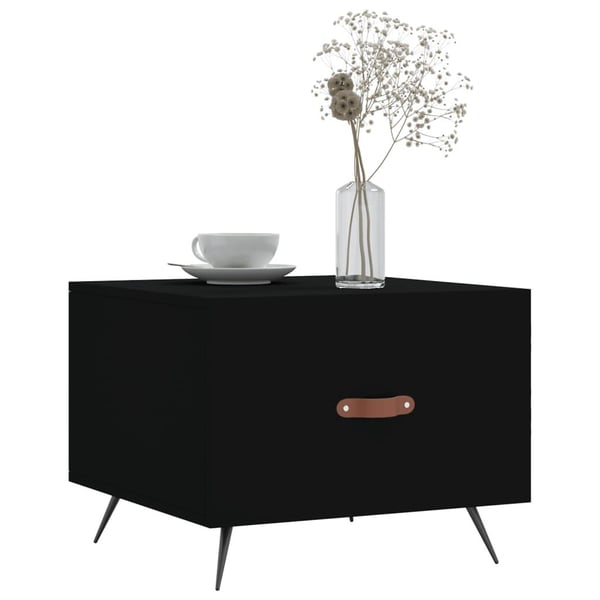 vidaXL sofaborde 2 stk. 50x50x40 cm konstrueret træ sort