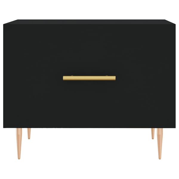 vidaXL Salongbord 2 stk svart 50x50x40 cm konstruert tre