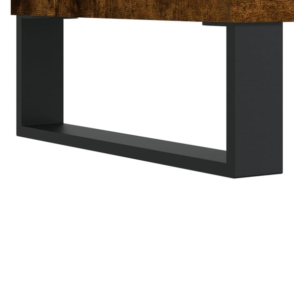 vidaXL sofaborde 2 stk. 50x50x40 cm konstrueret træ røget egetræsfarve