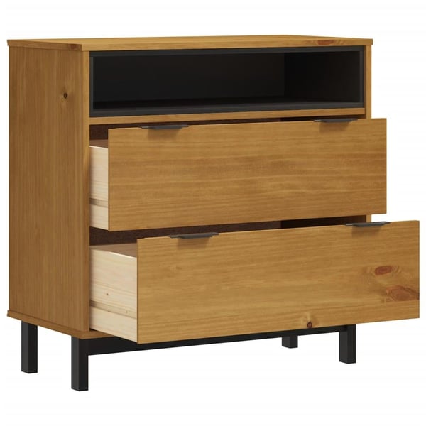 vidaXL Kommode FLAM 80x40x80 cm heltre furu