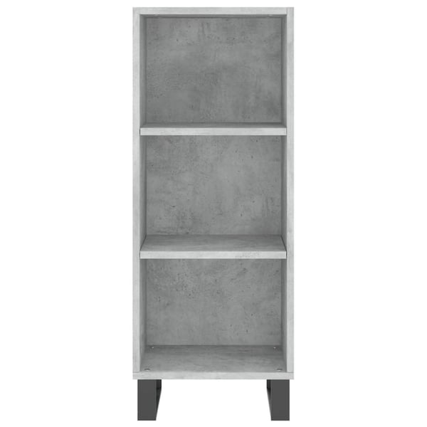 vidaXL Highboard betonggrå 34,5x34x180 cm konstruert tre
