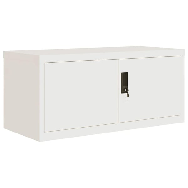 vidaXL Arkivskap hvit 90x40x40 cm stål