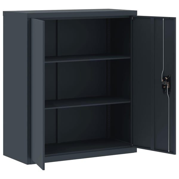 vidaXL arkivskab 90x40x105 cm stål antracitgrå
