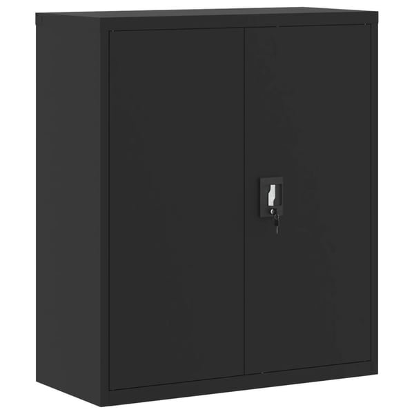 vidaXL arkivskab 90x40x105 cm stål sort