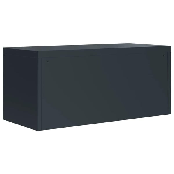vidaXL Arkivskap antrasitt 90x40x40 cm stål