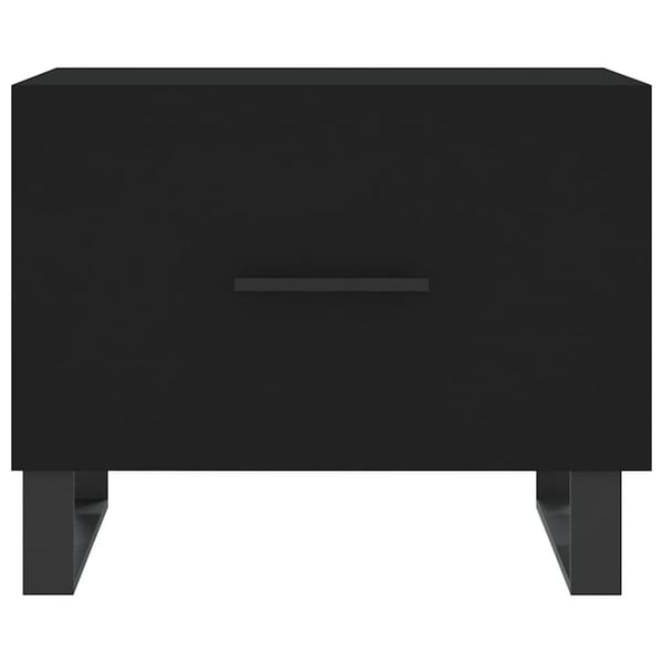 vidaXL sofaborde 2 stk. 50x50x40 cm konstrueret træ sort