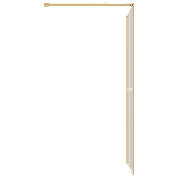 vidaXL Dusjvegg med klart ESG-glass gull 100x195 cm