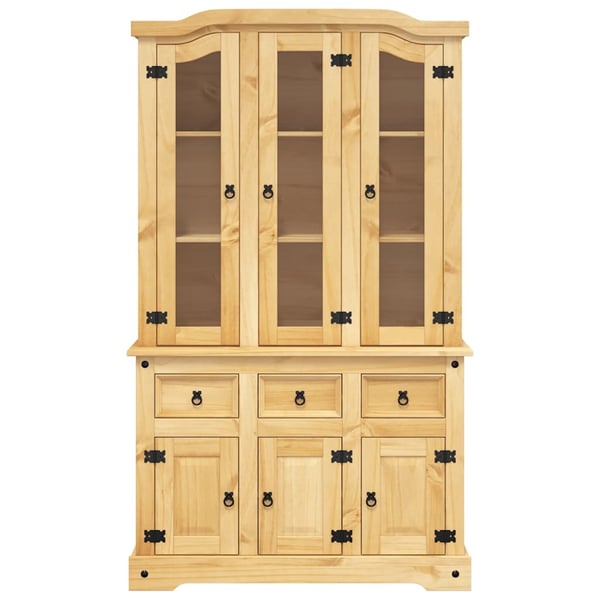 vidaXL Highboard Corona brun 112x43x196 cm heltre meksikansk furu