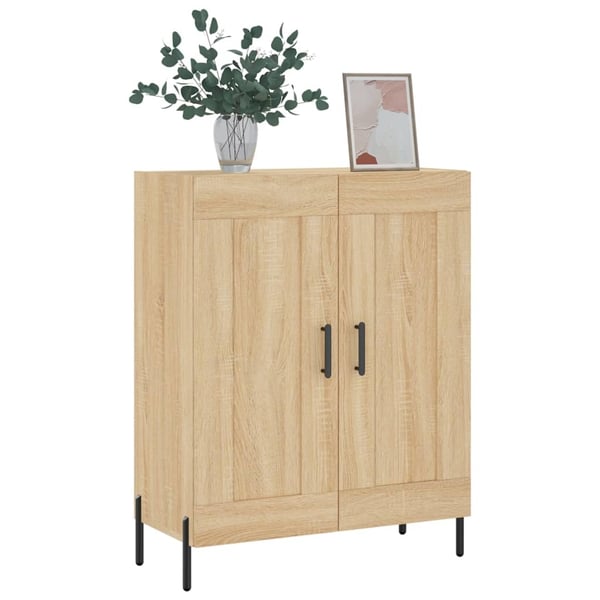 vidaXL skænk 69,5x34x90 cm konstrueret træ sonoma-eg