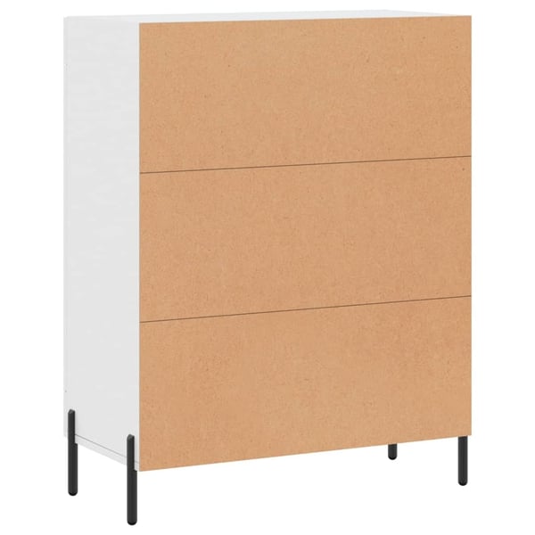 vidaXL Skjenk hvit 69,5x34x90 cm konstruert tre