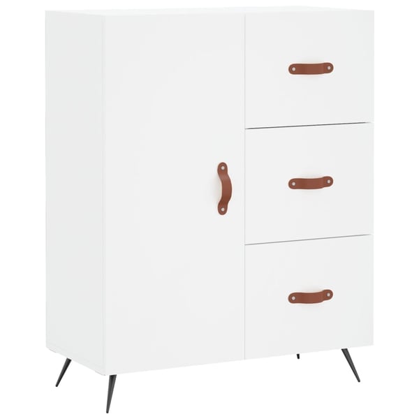 vidaXL Highboard hvit 69,5x34x180 cm konstruert tre