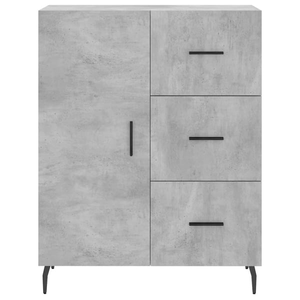 vidaXL Highboard betonggrå 69,5x34x180 cm konstruert tre