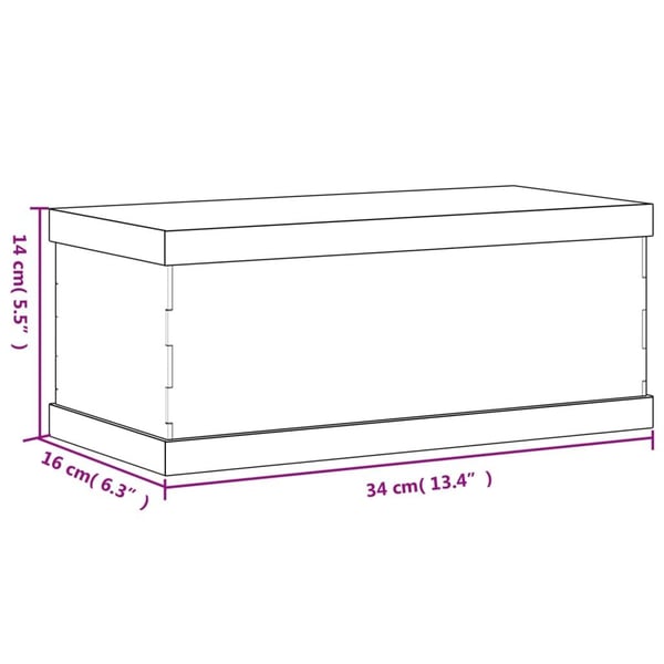 vidaXL Visningsboks gjennomsiktig 34x16x14 cm akryl
