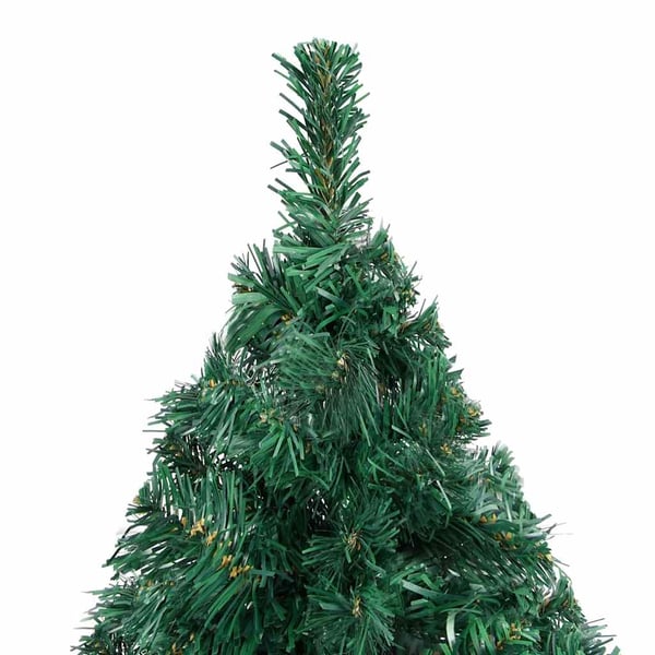 vidaXL kunstigt juletræ med lys og kuglesæt 240 cm grøn