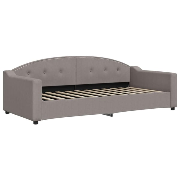 vidaXL daybed 90x200 cm stof gråbrun