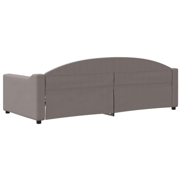 vidaXL daybed 90x200 cm stof gråbrun