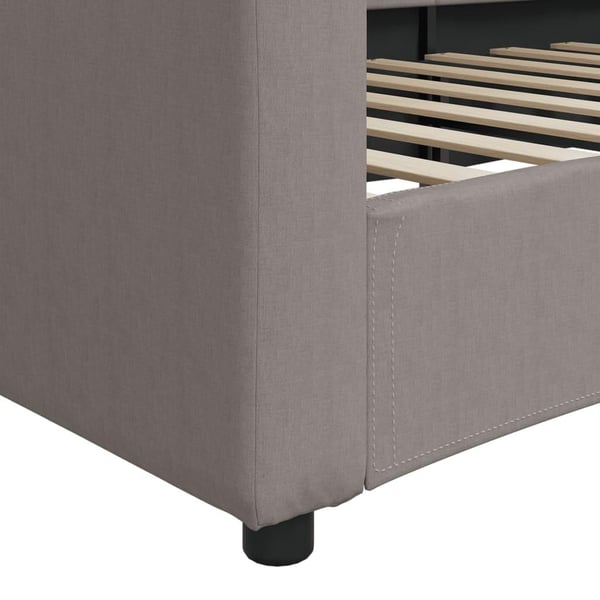 vidaXL daybed 90x200 cm stof gråbrun