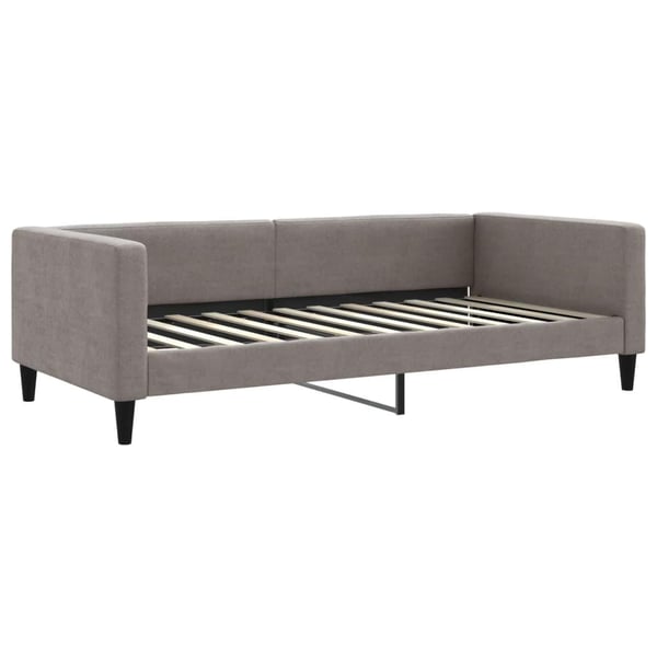 vidaXL daybed 100x200 cm stof gråbrun