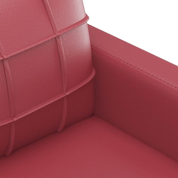 vidaXL 2-personers sofa 140 cm kunstlæder vinrød