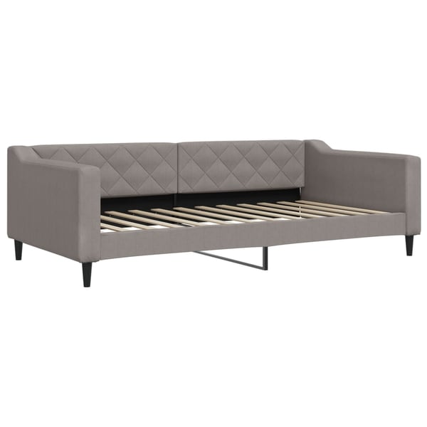 vidaXL daybed 100x200 cm stof gråbrun