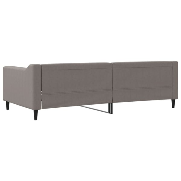 vidaXL daybed 100x200 cm stof gråbrun