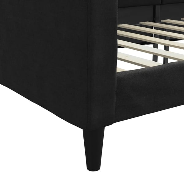 vidaXL Dagbädd svart 80x200 cm tyg