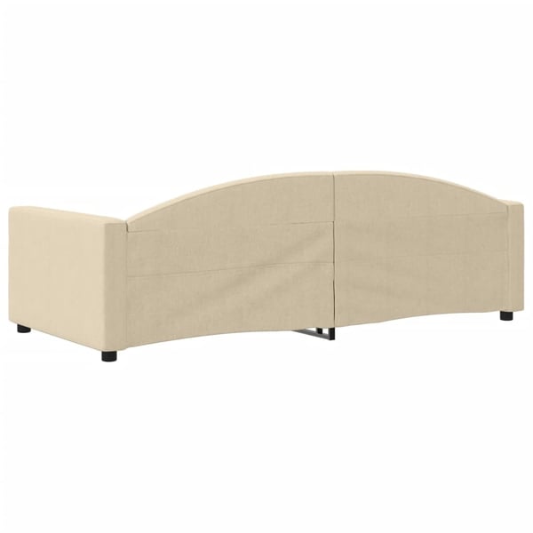 vidaXL daybed 90x200 cm stof cremefarvet