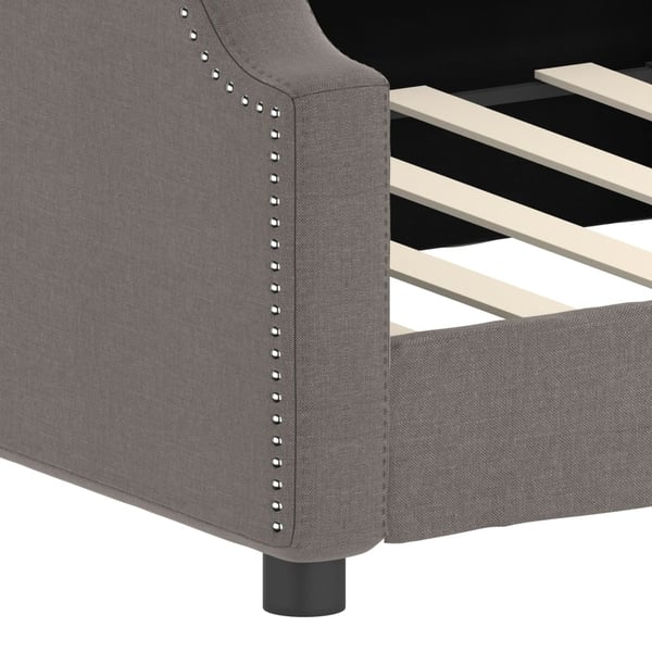 vidaXL daybed 90x200 cm stof gråbrun